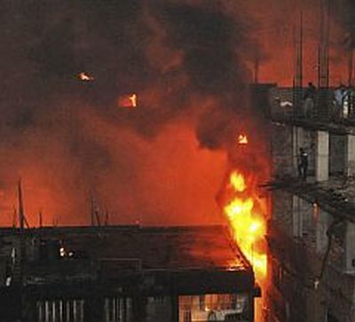 Fire in Dhaka