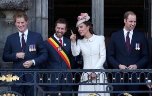 Prince William, Prince Harry and Kate Middleton at WWI memorial