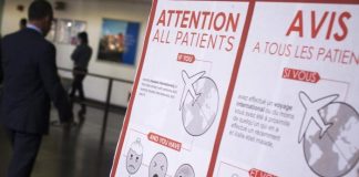 Ebola screening London airport