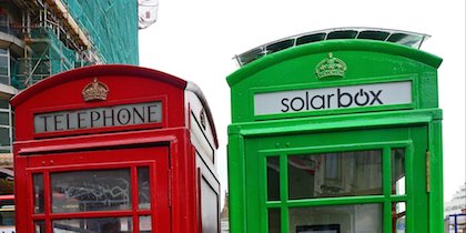 Red telephone boxes go green