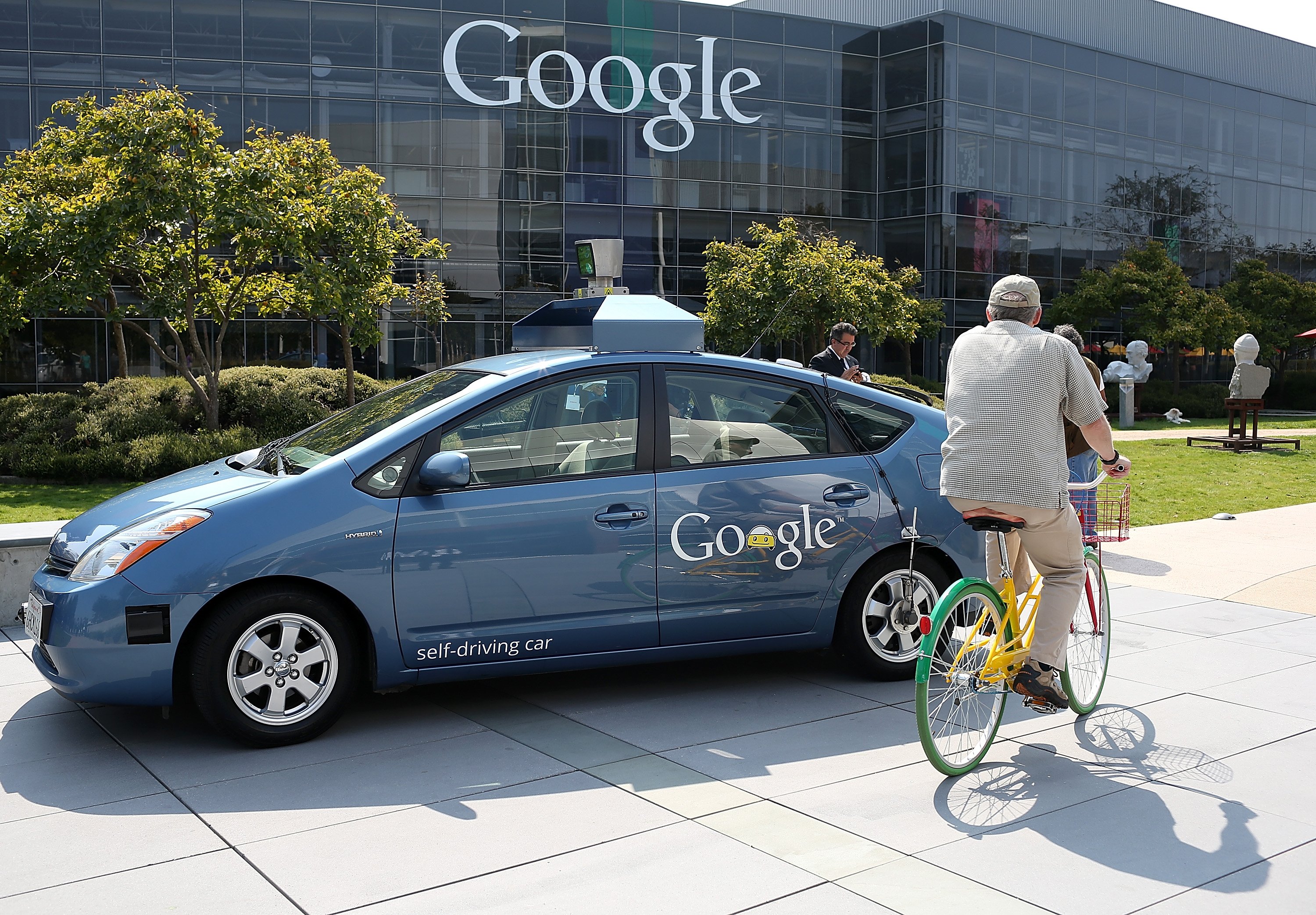 Image: Gov. Brown Signs Legislation At Google HQ That Allows Testing Of Autonomous Vehicles