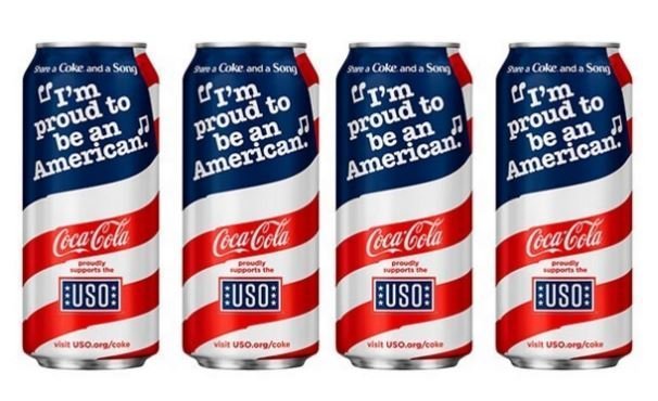 Coke debuts 'proud to be an American' cans