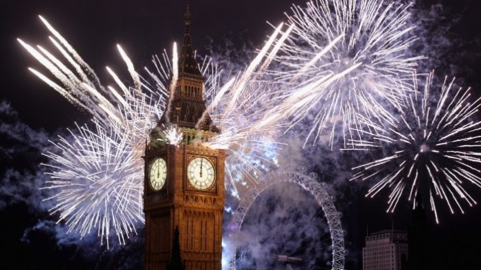 fireworks in London